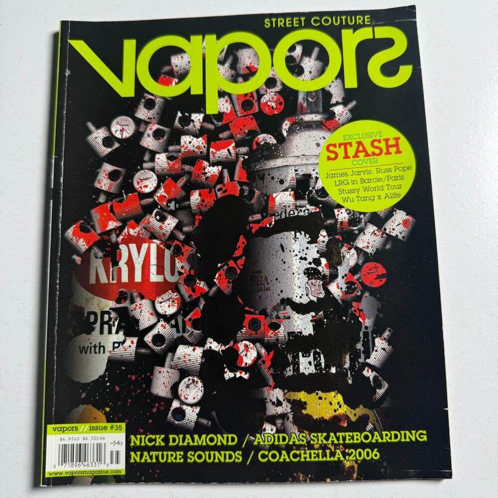 Vintage Vapors Magazine Issue 35 Stash Cover 2006 Streetwear Skateboarding Art